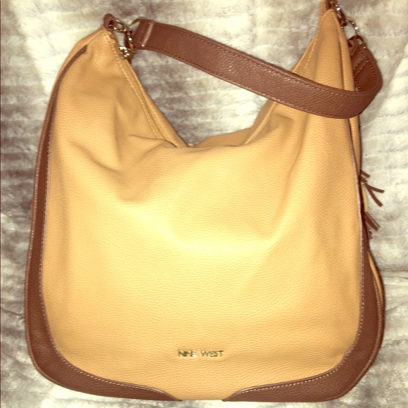 Nine West Handbags - NWOT Nine West Dark Camel and Brown Hobo Bag